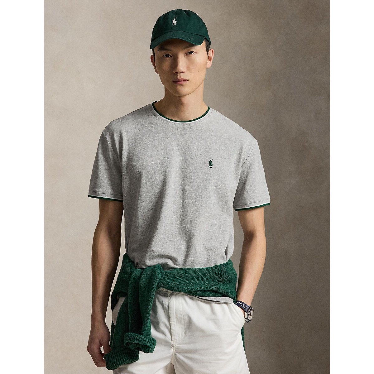Tipped T-Shirt grey, POLO RALPH LAUREN