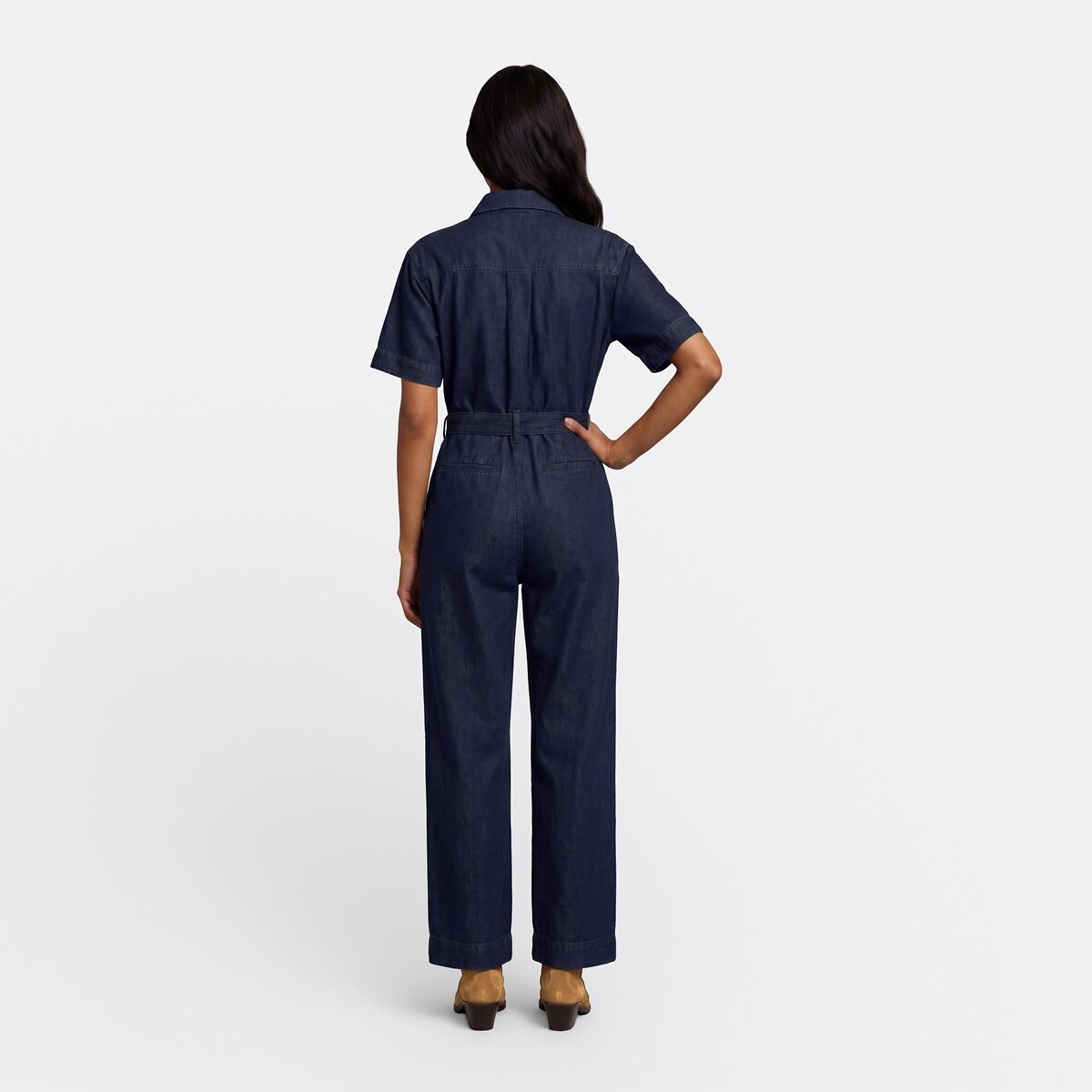 Combinaison longue en denim brut, LA REDOUTE COLLECTIONS