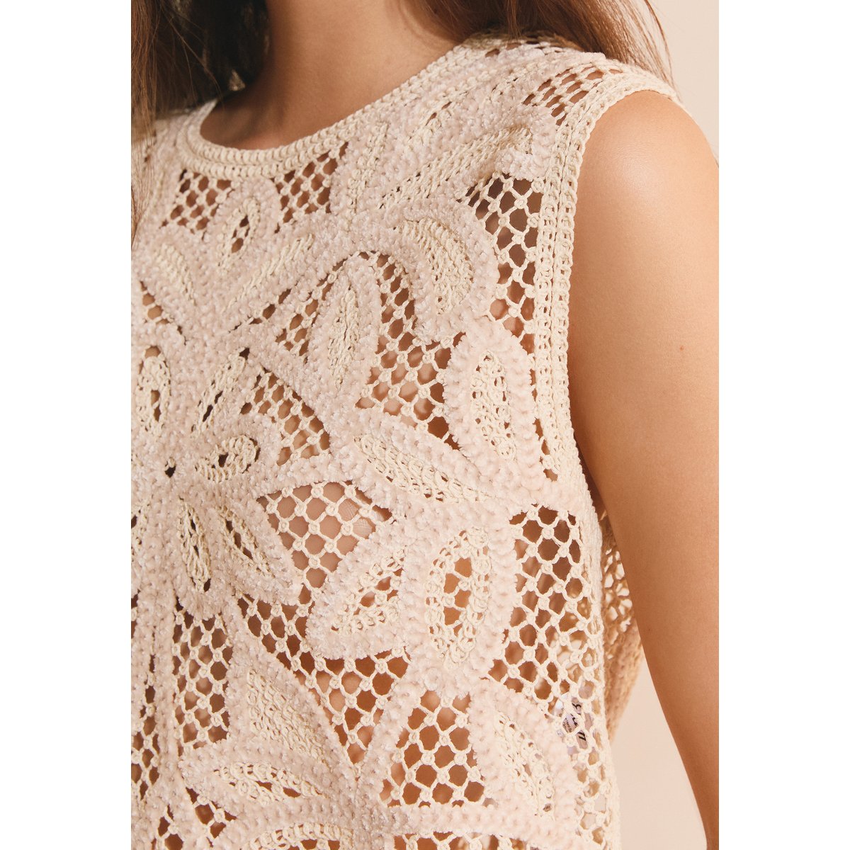 Top en crochet ALAIN TS perle, ETAM