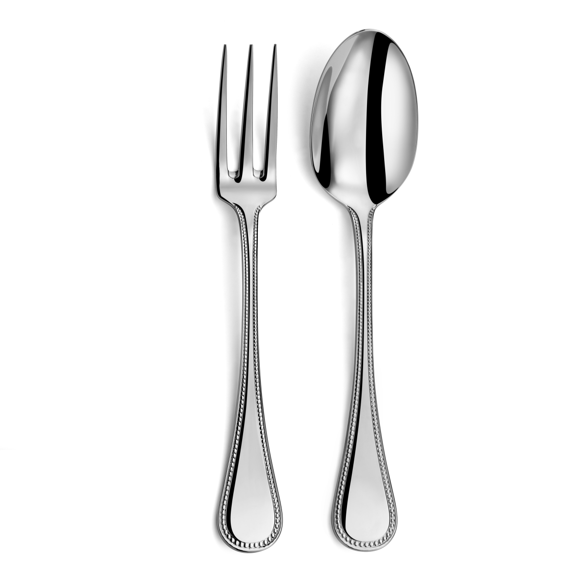 Fourchette et cuillère de service - LE PERLE inox, COUZON