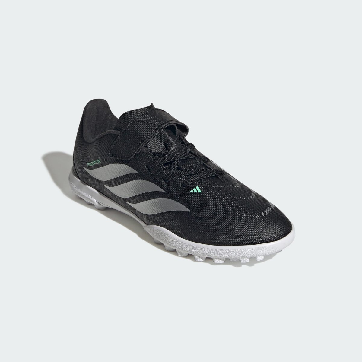 Chaussure De Football Fermeture Par Scratch Predator Club Turf Enfants core black / silver metallic / pulse mint, adidas Performance