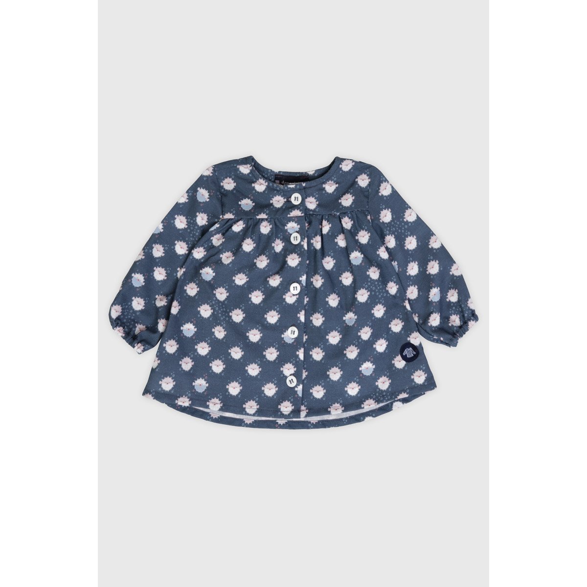 Blouse imprimée en coton BABY poissons - indigo, ARMOR-LUX