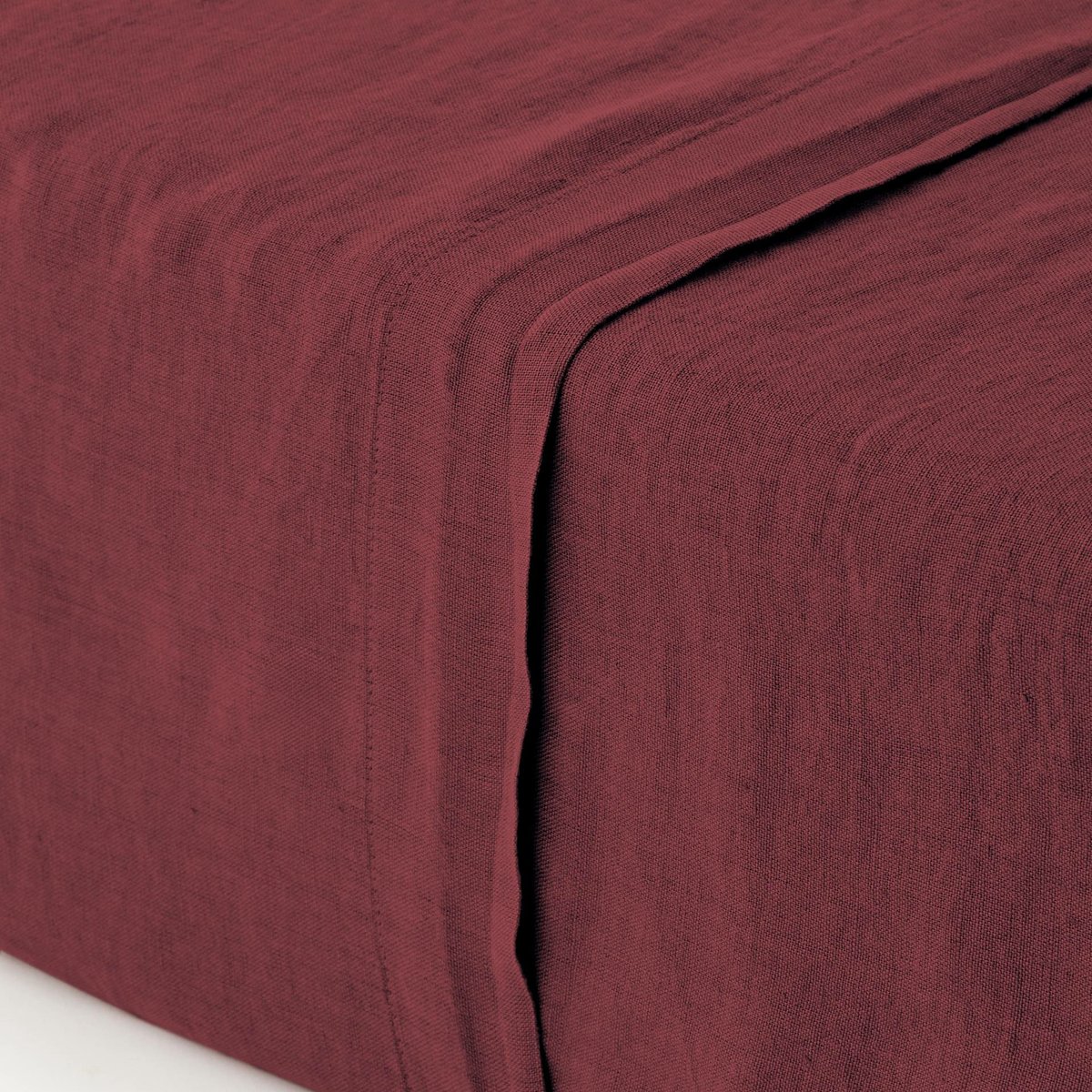 Drap plat, 100% lin, exclusivité web hellebore, MONOPRIX