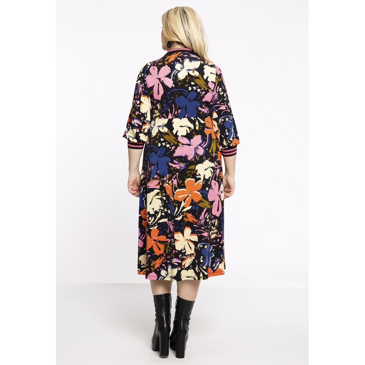 Robe détail de ruban embelli noir, YOEK