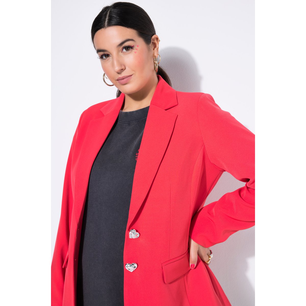 Blazer coupe Fitted Shape rouge salsa, STUDIO UNTOLD