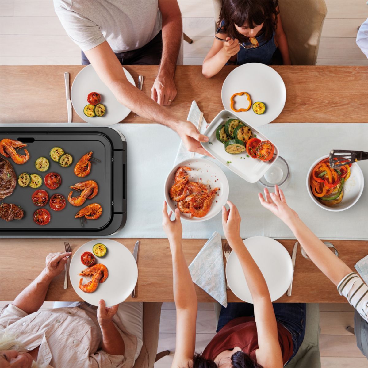 Plancha électrique Giant modulo plaque ammovible CB632DF0 couleur unique, TEFAL