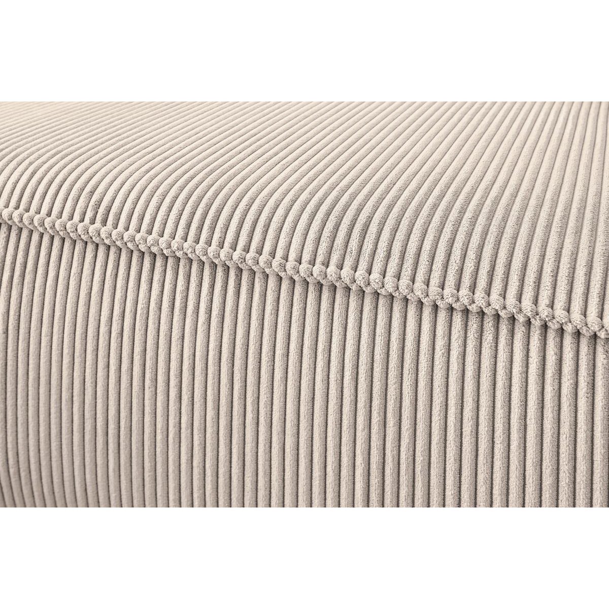 Canapé modulable 6 places en velours côtelé, NIHAD beige, BOBOCHIC