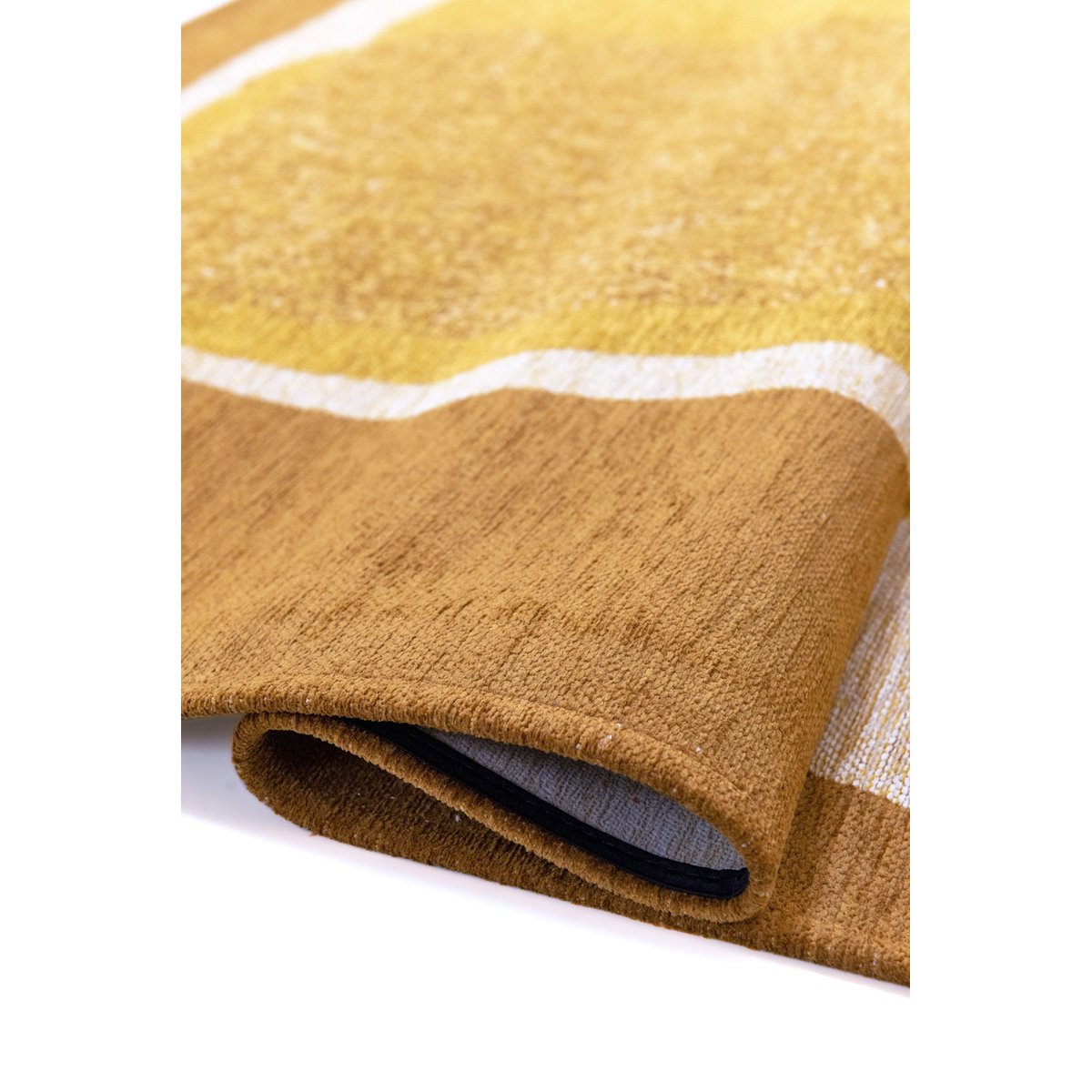 Tapis salon et chambre moderne tissé plat TOUC TOUC marron, NOVATREND