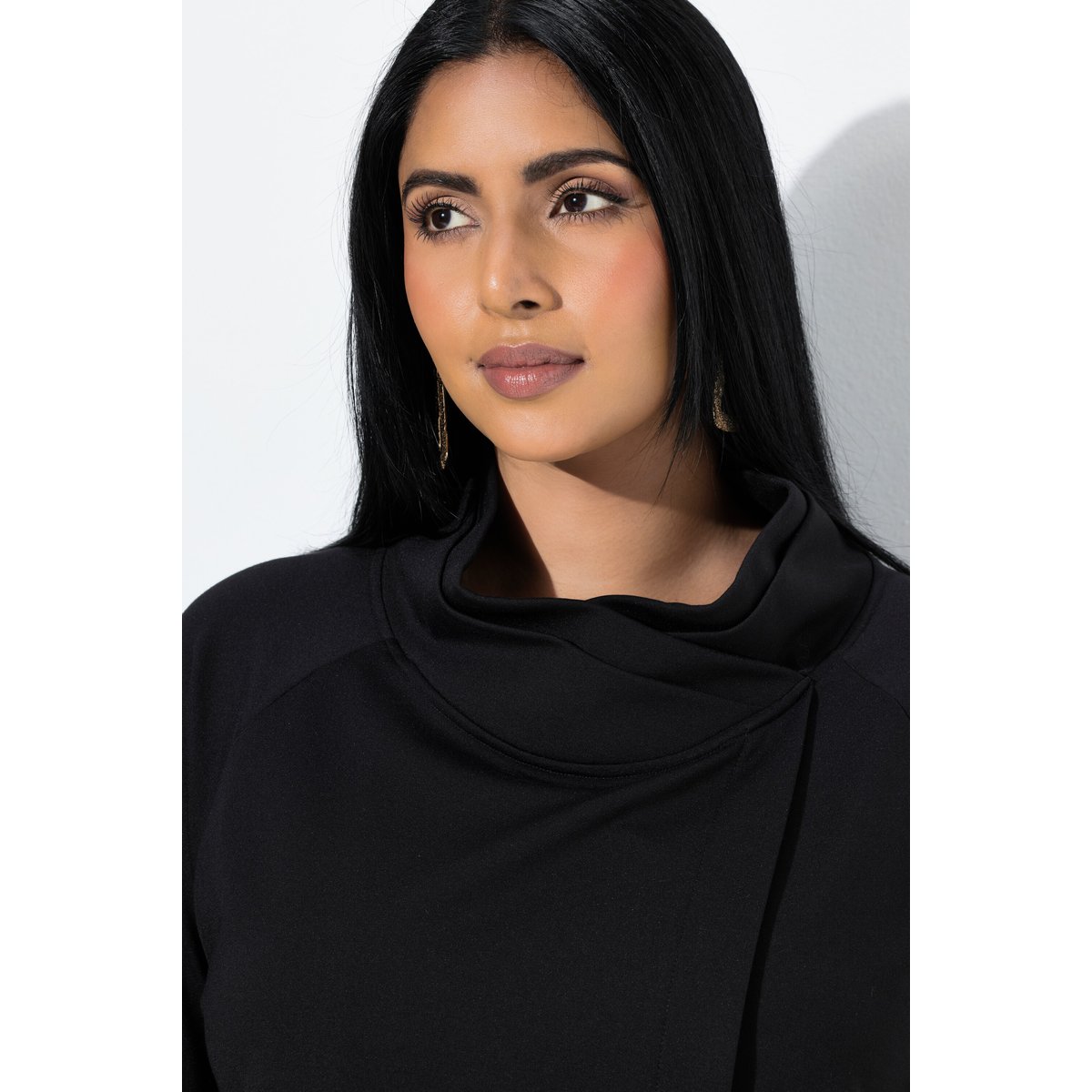 Sweat-shirt point de Rome noir, ULLA POPKEN