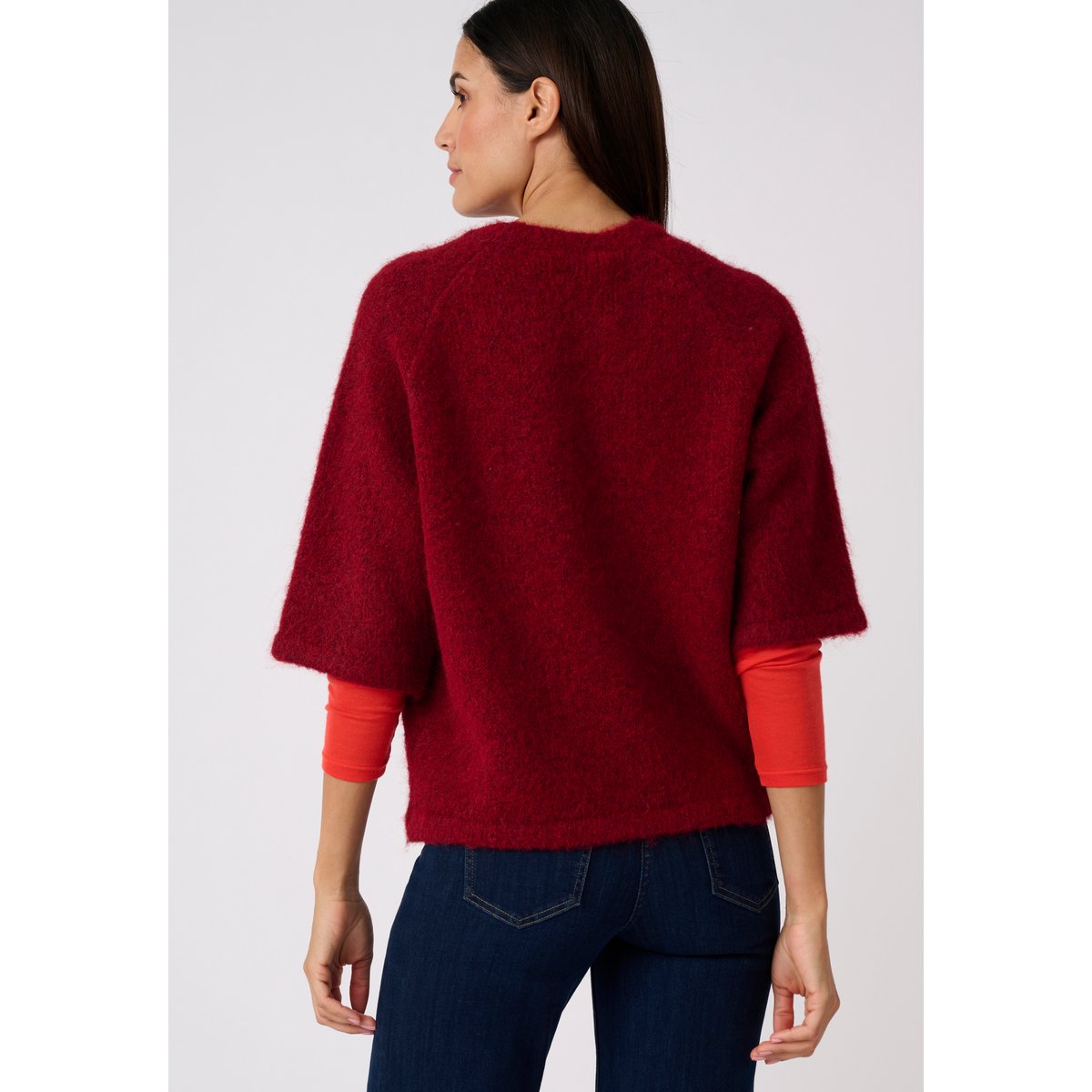 Pull manches larges Thermolactyl rouge, DAMART
