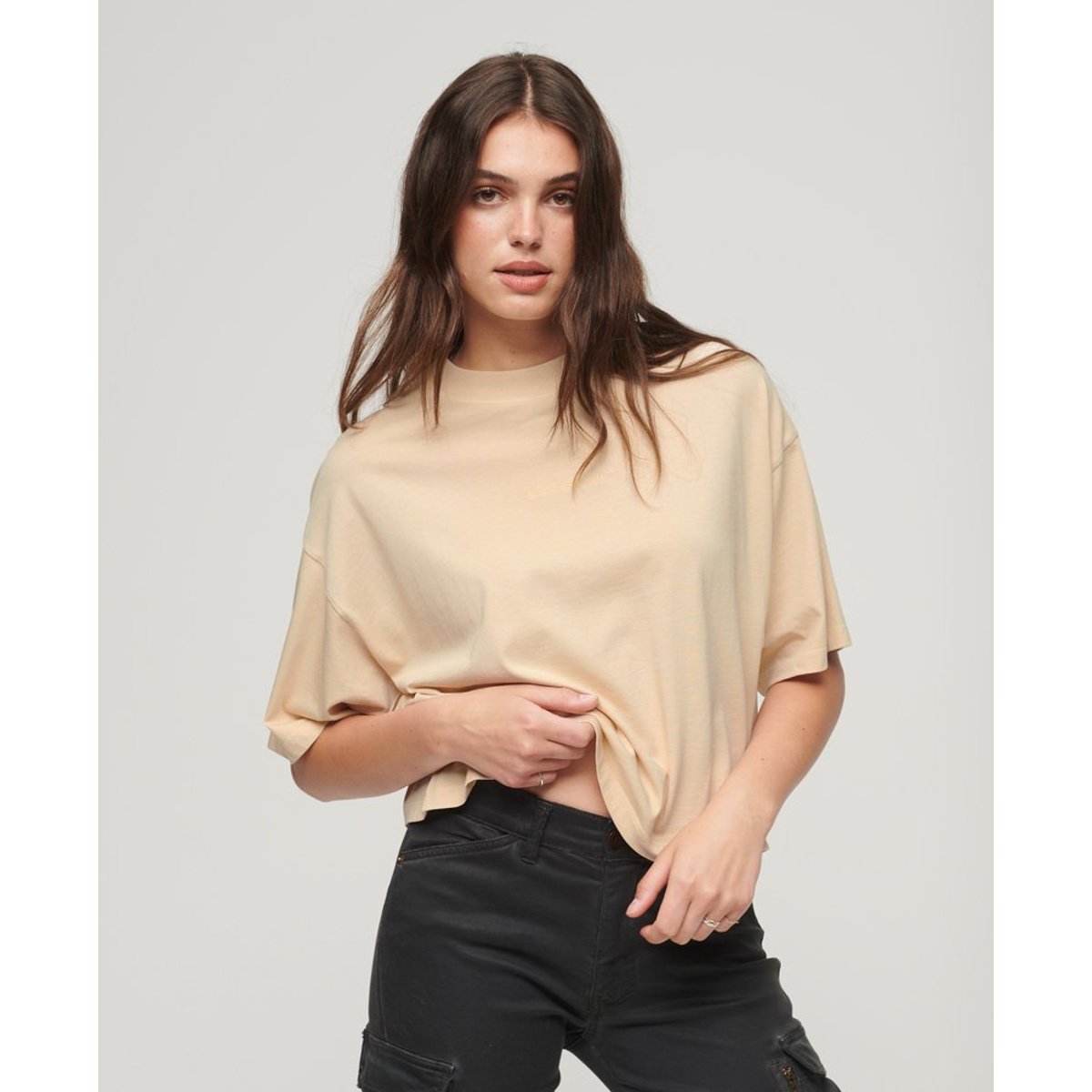 Haut droit brodé Micro Logo vert baumier, SUPERDRY