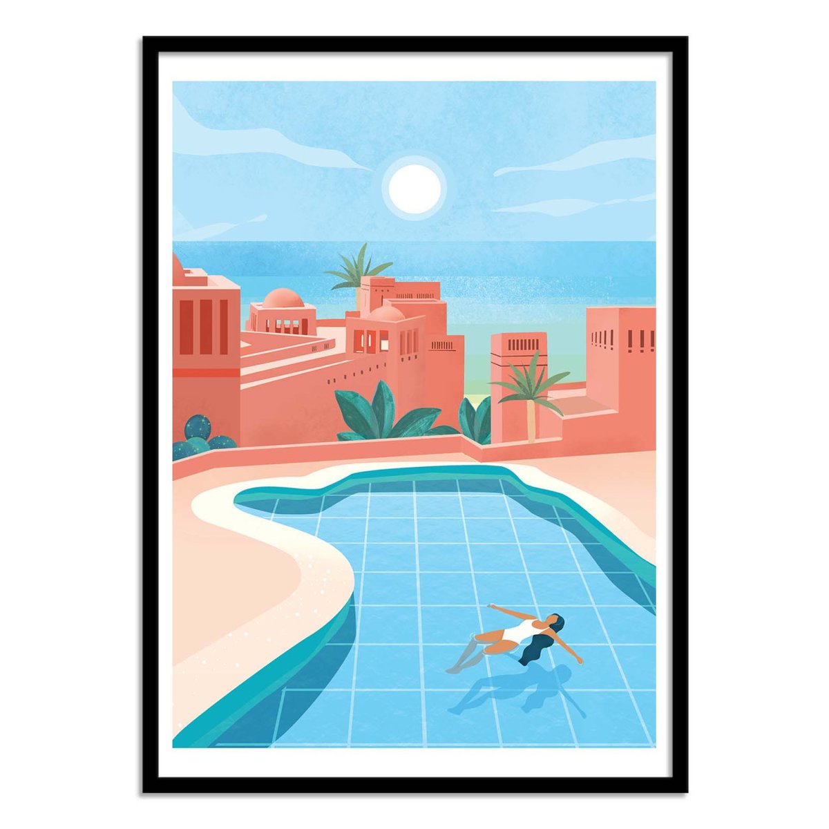 Affiche d'art - Tenerife - Petra Lizde bleu, WALL EDITIONS