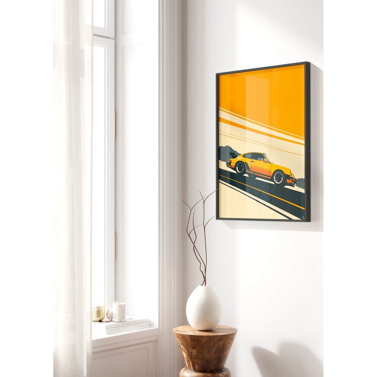 Affiche vintage - Design épuré et graphique blanc, L'AFFICHERIE