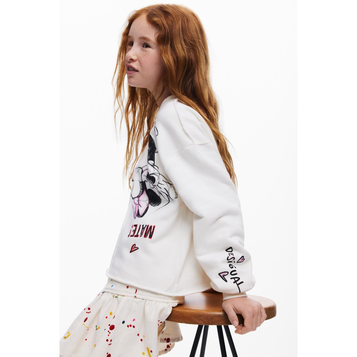 Sweat-shirt Mickey Mouse™ Kiss beige, DESIGUAL