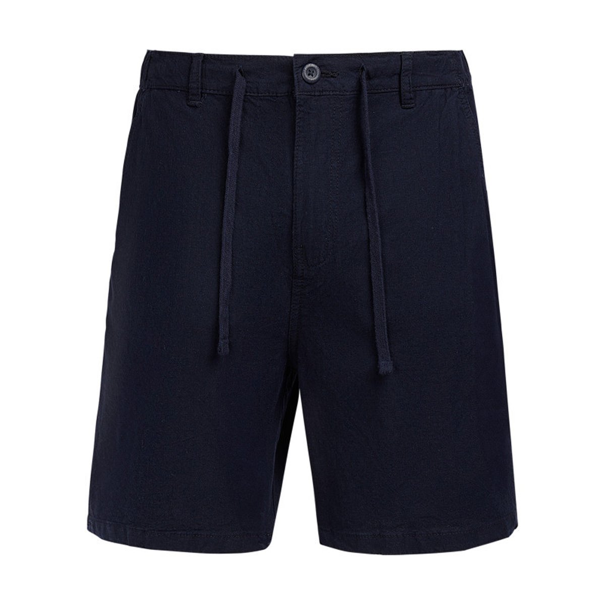 Short bleu foncé à coupe droite pourvu d'un cordon de serrage à la taille bleu foncé, TEDDY SMITH