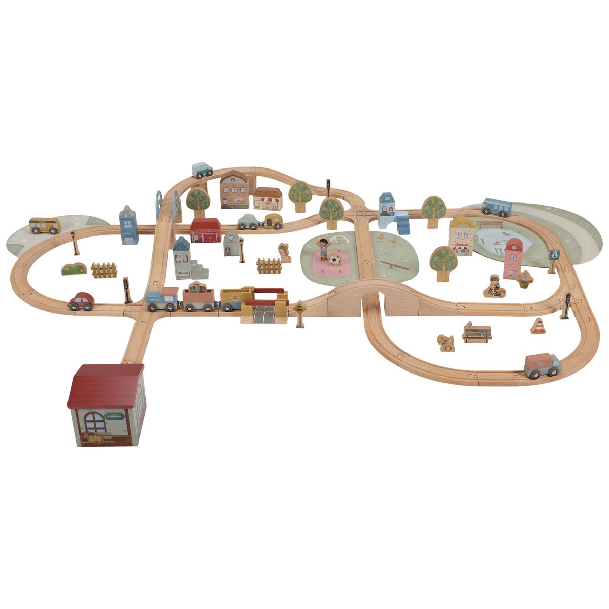 Circuit de train XXL multicolore, LITTLE DUTCH