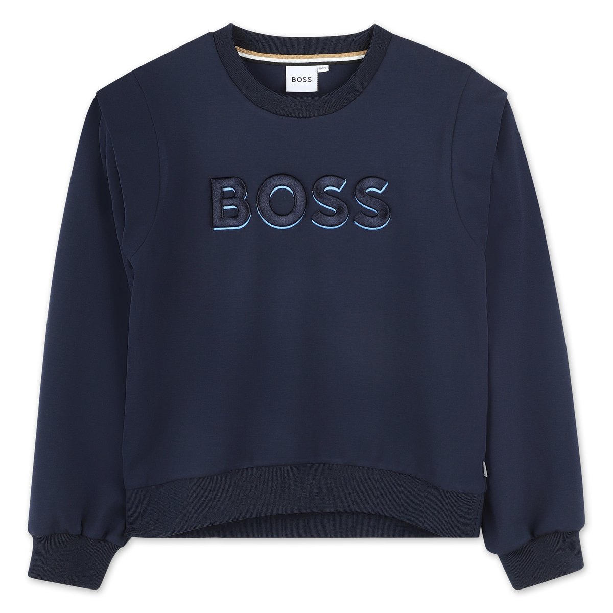 Sweat-shirt brodé bleu cargo, BOSS KIDSWEAR