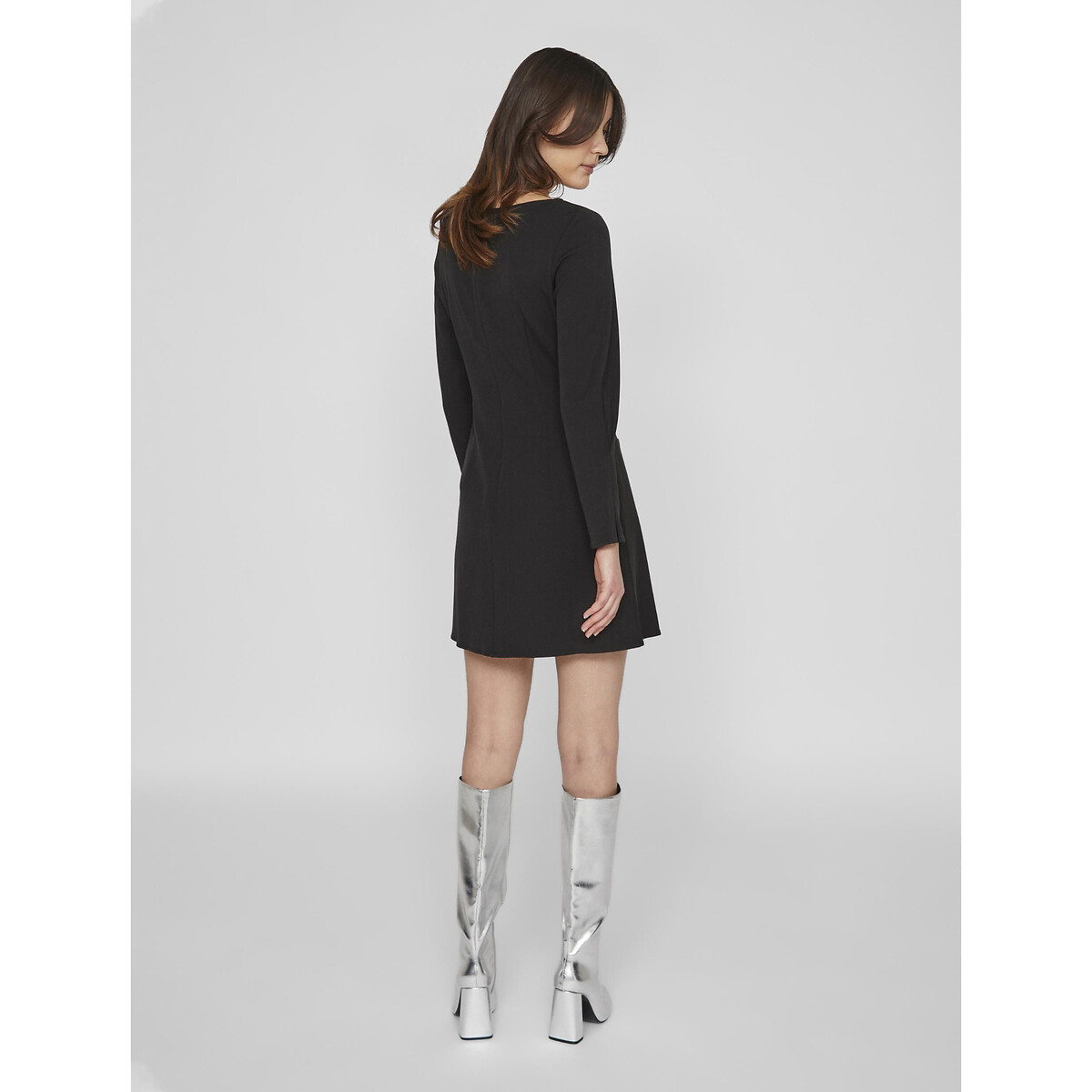 Long Sleeve Mini Dress black, VILA