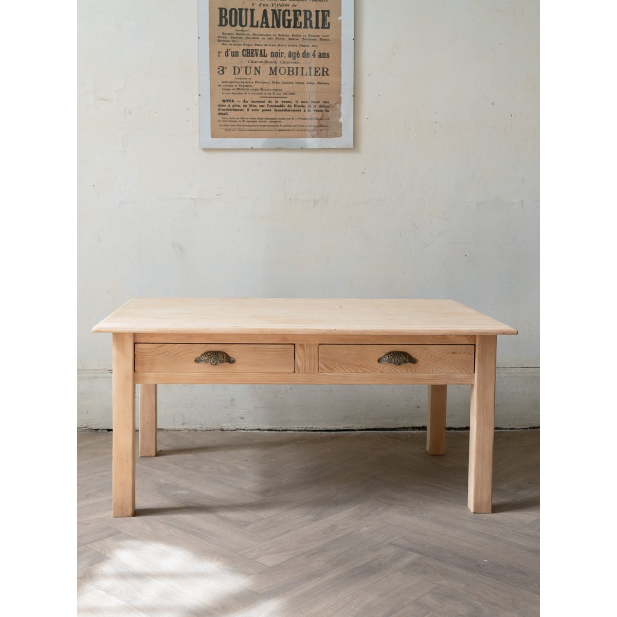 Table basse en bois Léonie N°1136 - Bon état bois clair, DEBONGOUT