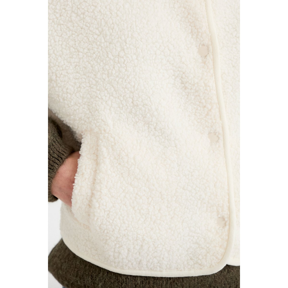 Gilet  sans manches effet polaire ecru, CACHE CACHE
