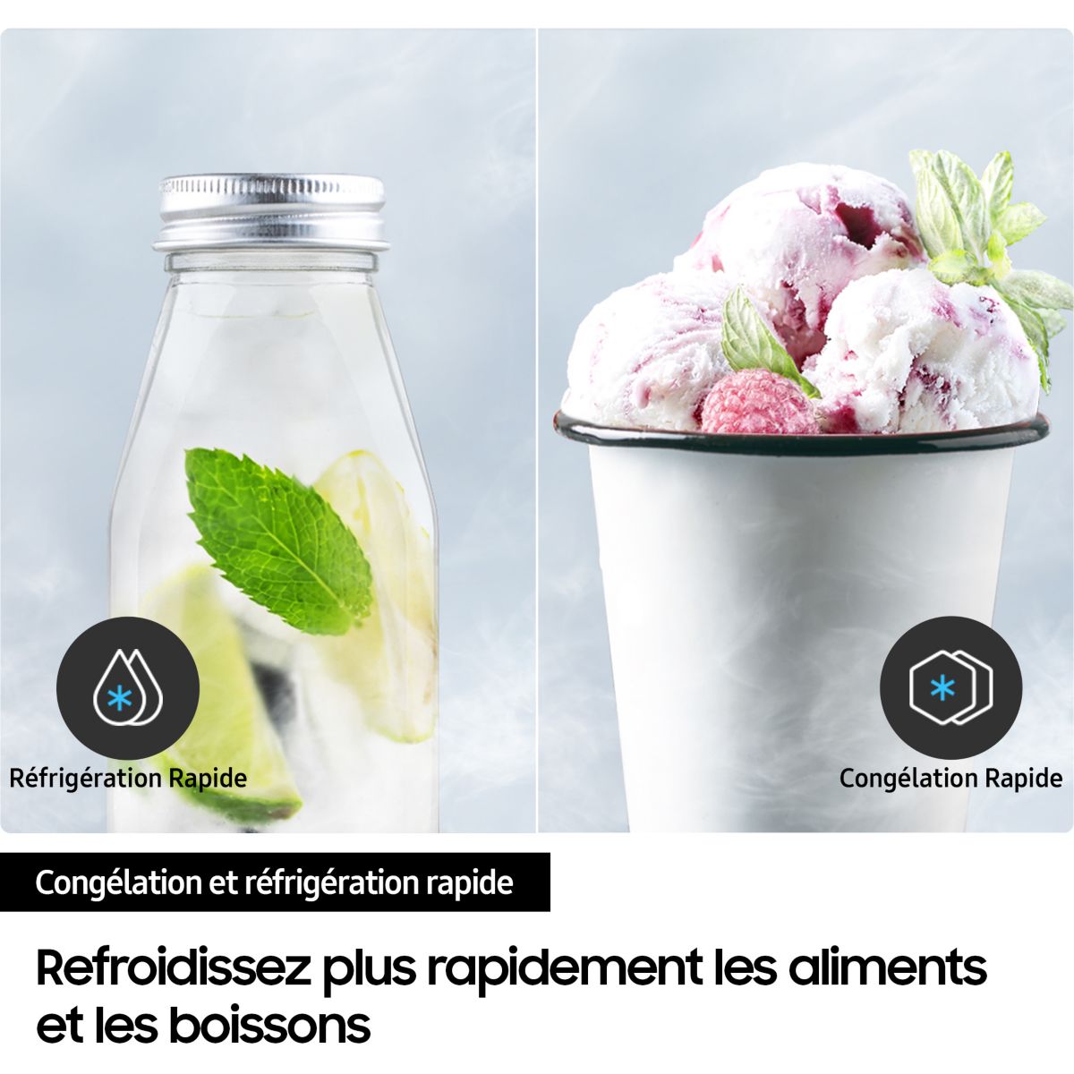 Réfrigérateur multi portes RF65DG960ESL inox, SAMSUNG