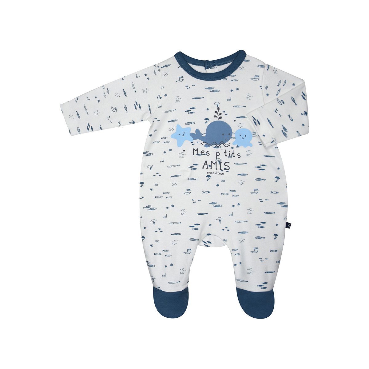 Dors bien luan interlock pont dos bebe bleu, SUCRE D'ORGE