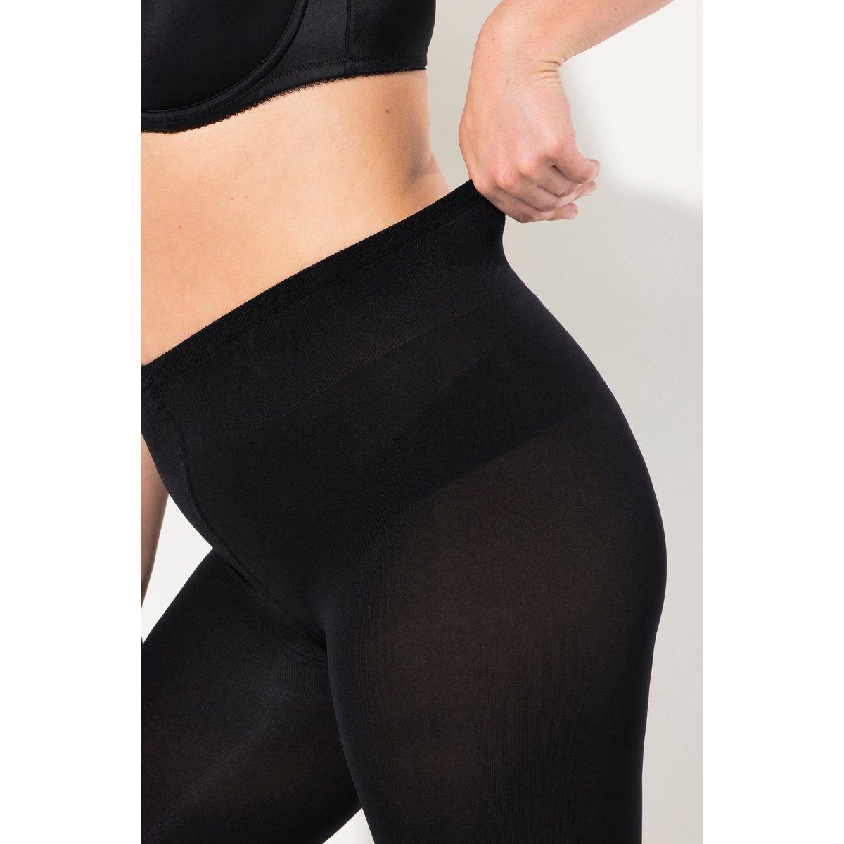 Legging-collant, 200 den, taille confortable noir, ULLA POPKEN