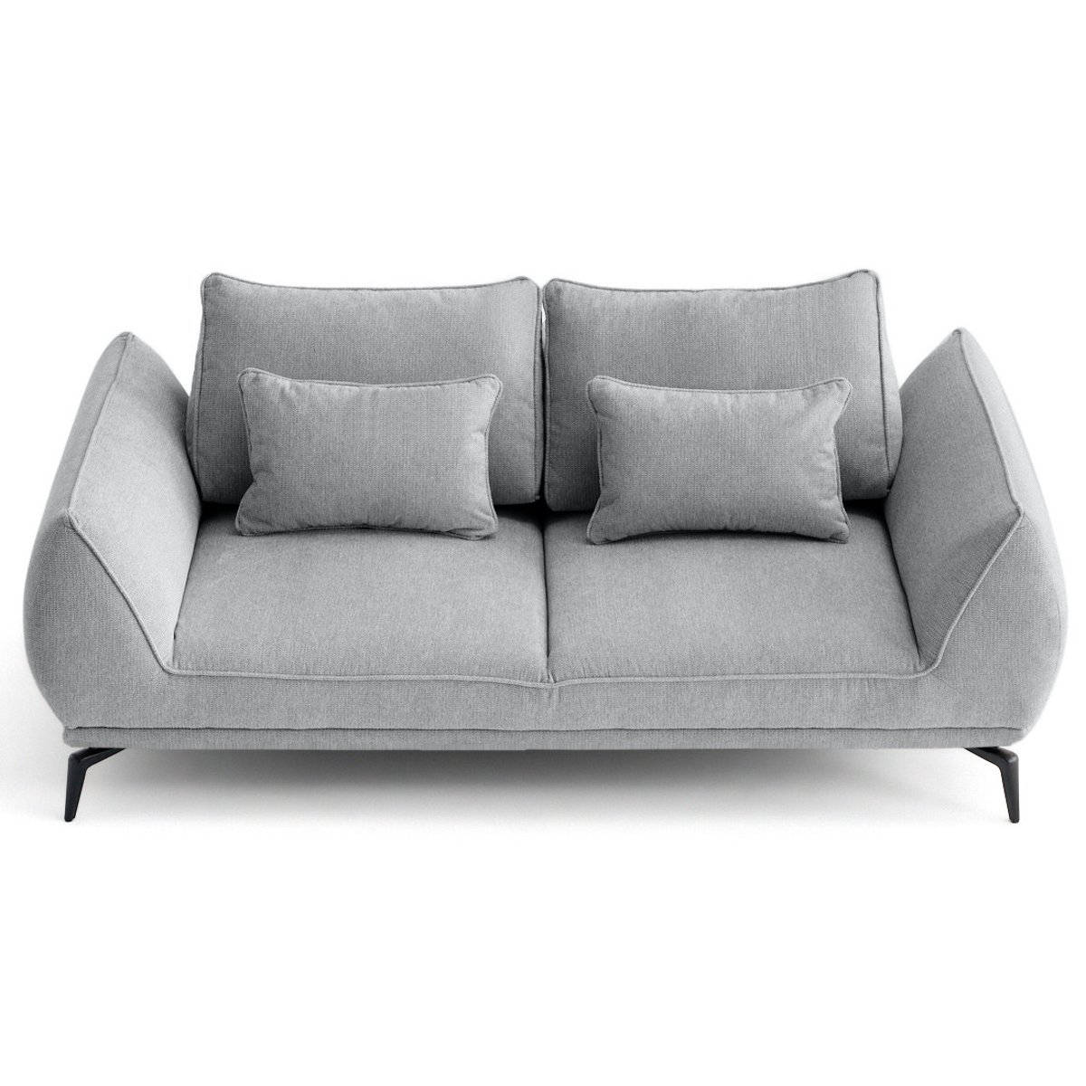Canapé fixe 2 places - ARICA gris, BEST MOBILIER