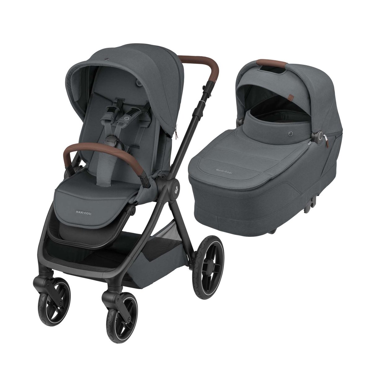 Pack Poussette Naissance Oxford+, Cosi Pebble 360 Pro 2, Embase FamilyFix 360 Pro twillic graphite, MAXI COSI