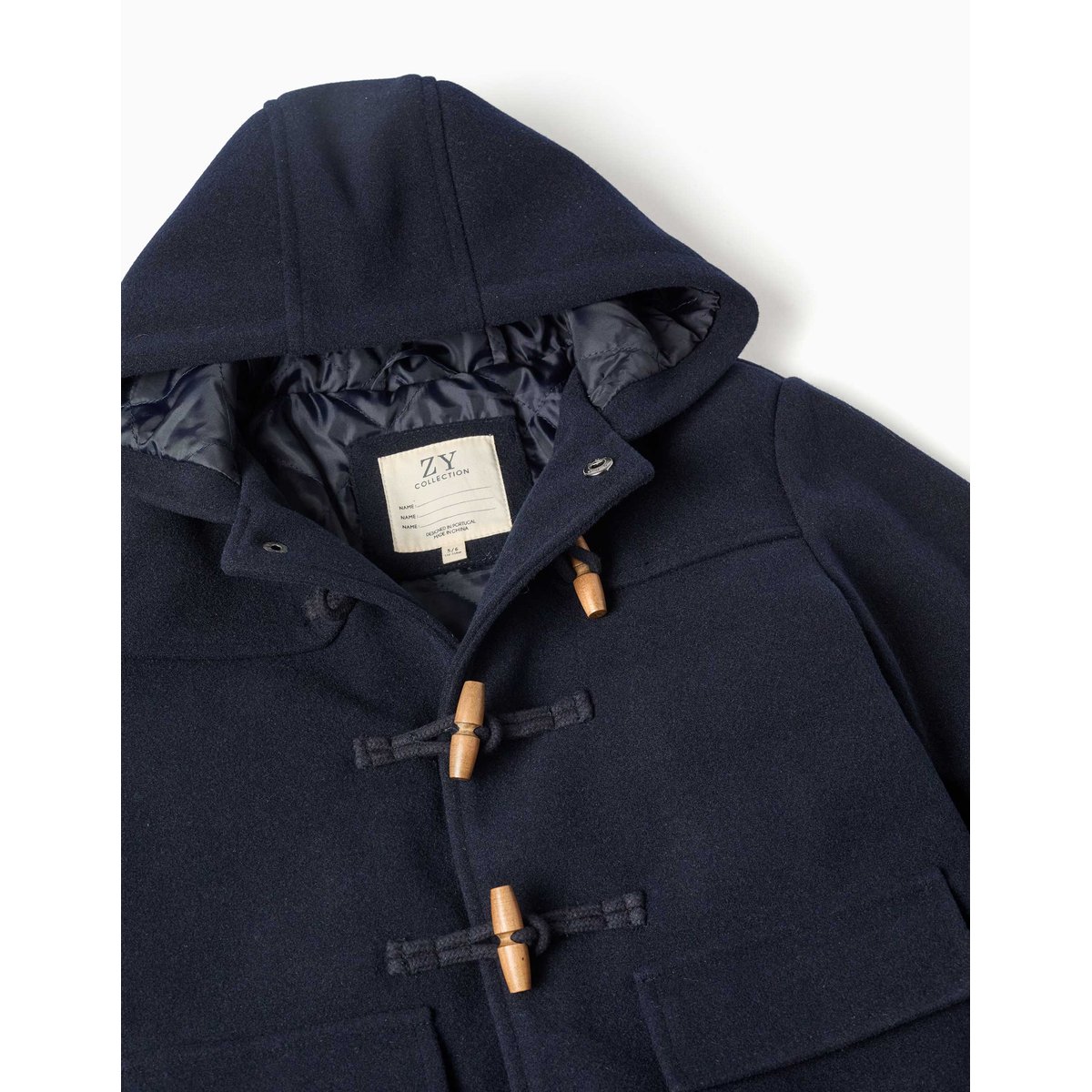Manteau à effet laine avec poches B&S marrón, ZIPPY