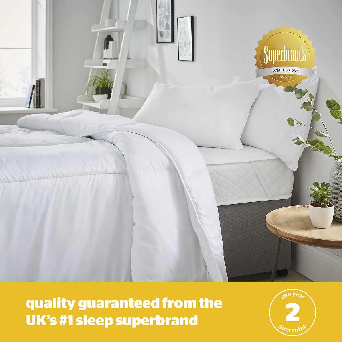 10.5 Tog Complete Bed Set - Duvet, Pillows & Mattress Protector white, SILENTNIGHT