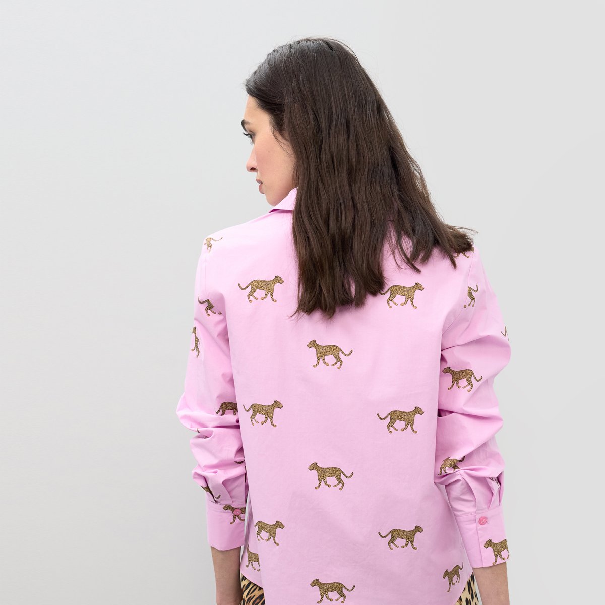 Blouse ample à imprimé animal rose pâle, LOLA CASADEMUNT