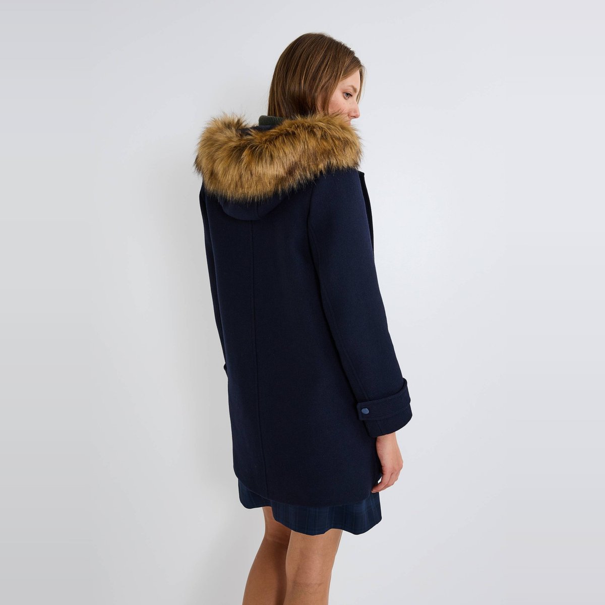 Manteau ouverture zippée à capuche contenant de la laine marine, MONOPRIX