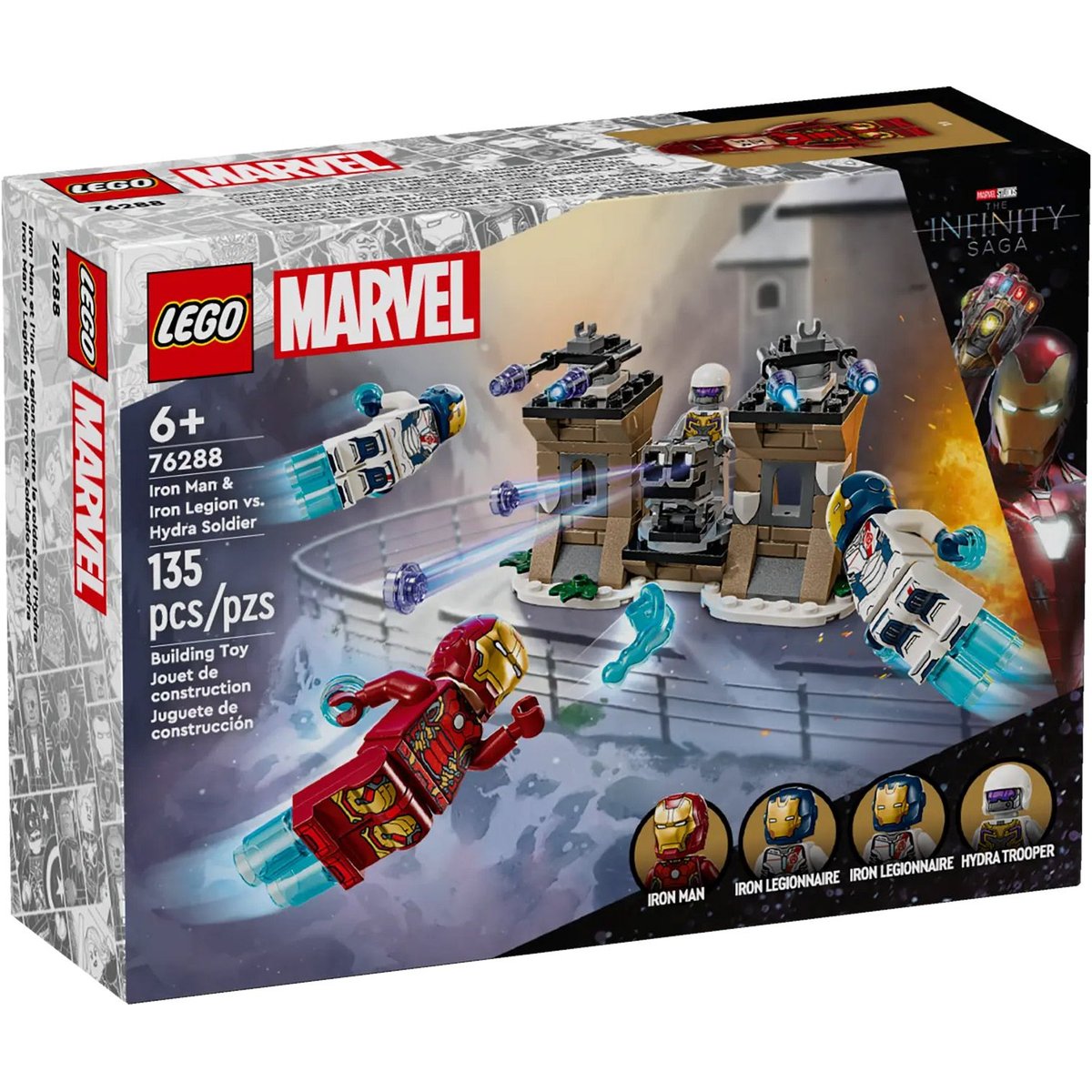 LEGO Marvel Iron Man et l'Iron Legion : Combat contre le soldat de l'Hydra - 76288 multicolore, LEGO