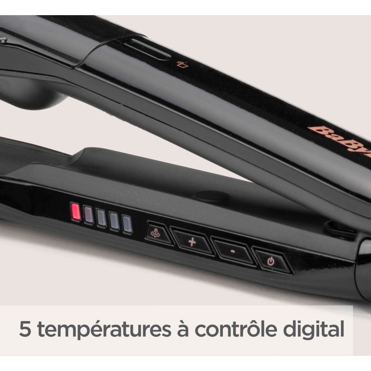 Lisseur vapeur Steam Tourmalin ST493E couleur unique, BABYLISS
