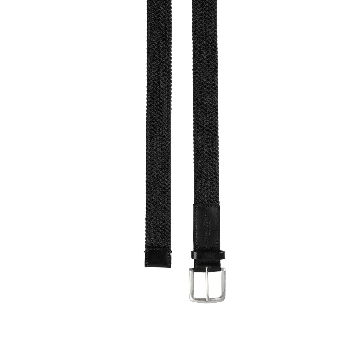 Ceinture tressée en matière extensible recyclée noir, MARC O'POLO