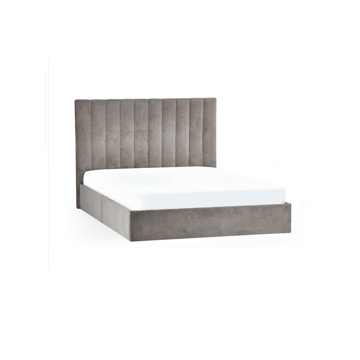Elodie Chenille Upholstered Bed-In-A-Box grey, SO'HOME