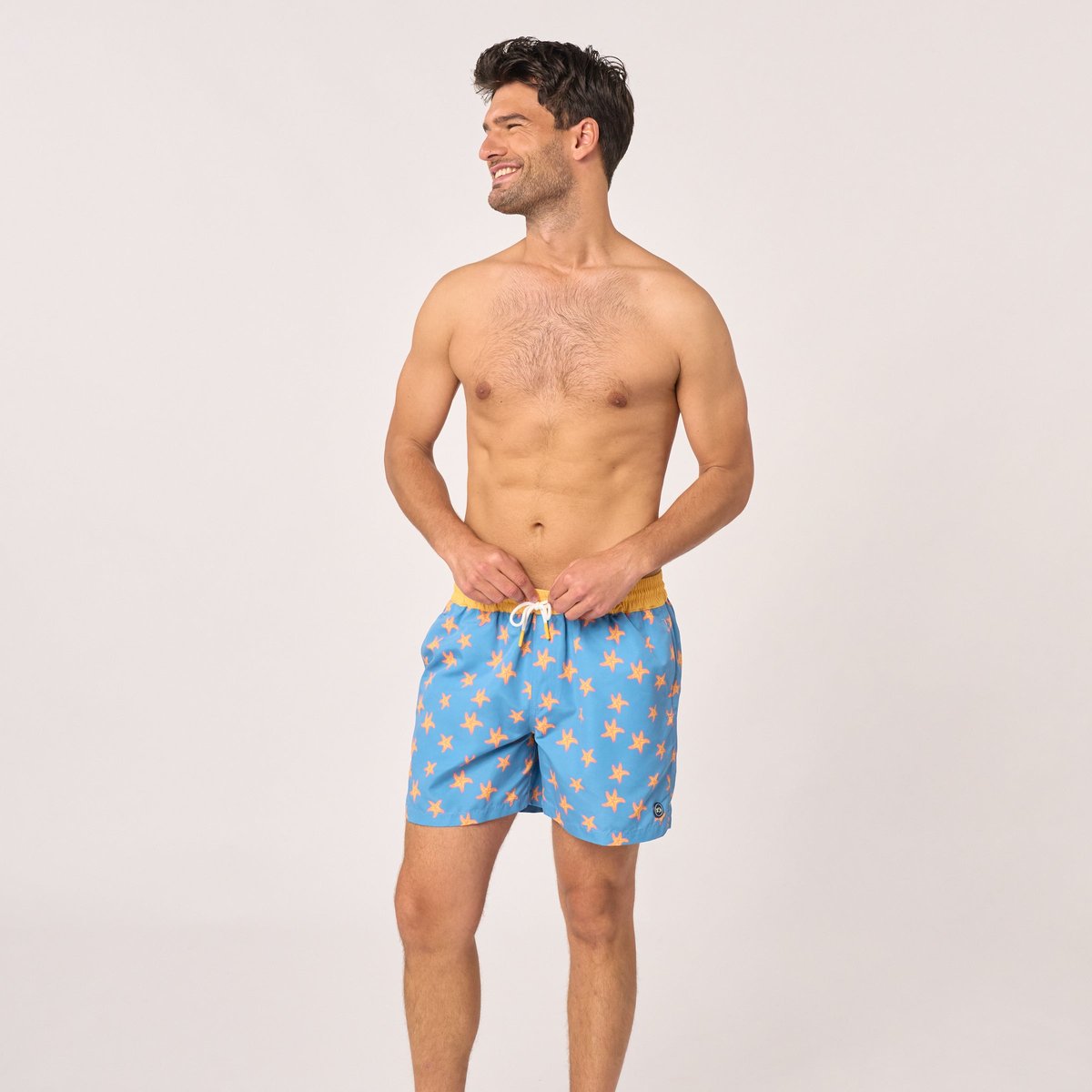 Short de bain en polyester recyclé bleu, BILLYBELT