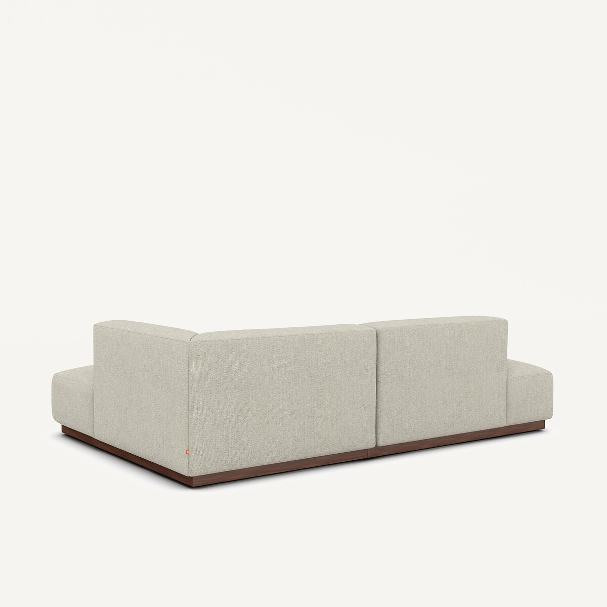 Canapé d'angle droit en tweedé, JACOPO ivoire, AM.PM