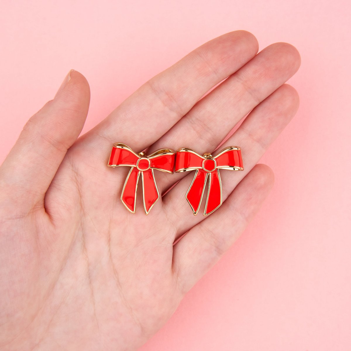 Boucles d'oreilles NŒUD rouge, COUCOU SUZETTE