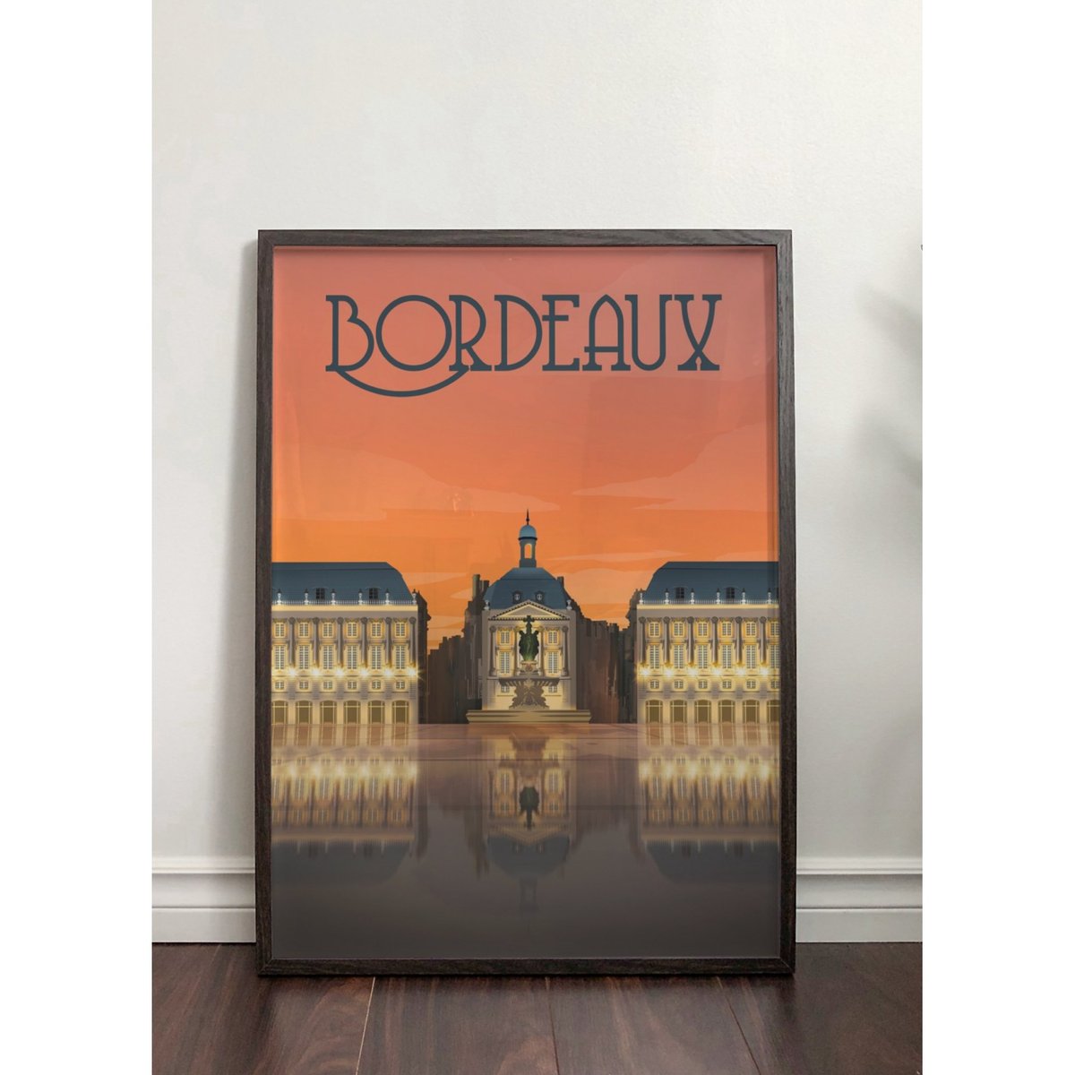 Affiche ville Bordeaux blanc, L'AFFICHERIE