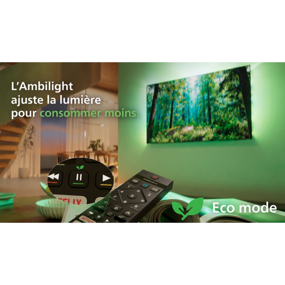 TV LED 40PQS6901 (2026) 40" (101 cm) Full HD - Ambilight, Smart TV noir, PHILIPS