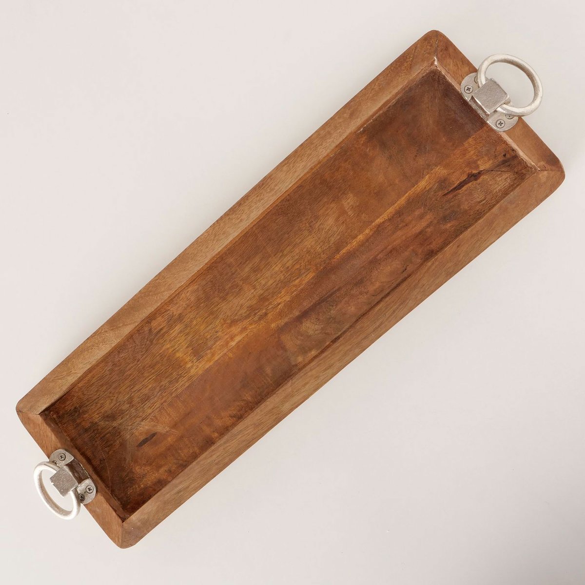 Plateau présentation rectangulaire en bois de manguier 60x20x10cm bois, WADIGA