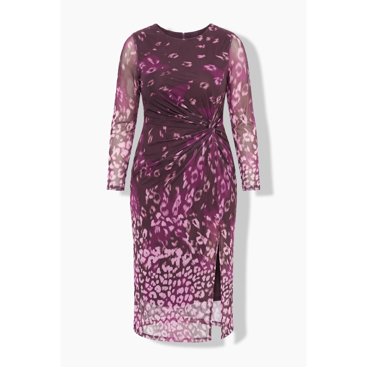 Robe maxi motif léopard acajou, ULLA POPKEN