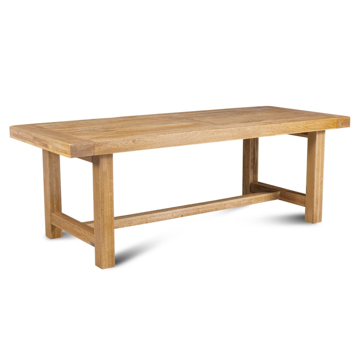 Table de ferme en chêne clair massif + 2 allonges L220/320 - LA BRESSE marron, HELLIN, DEPUIS 1862
