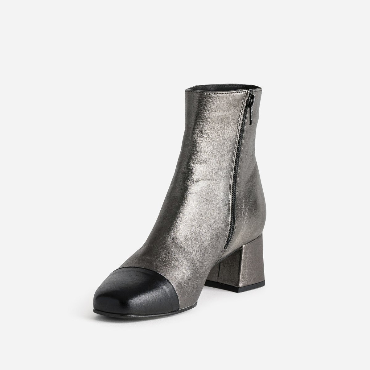 Boots À Talon en cuir SOFIA argent, ERAM