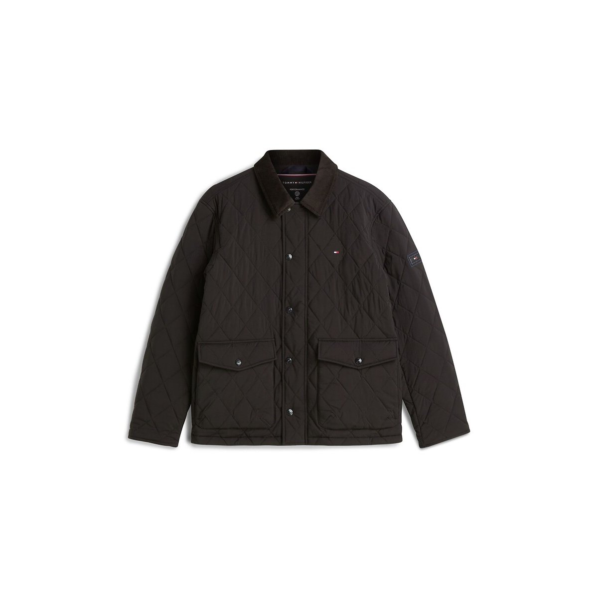 Veste matelassée col velours noir, TOMMY HILFIGER