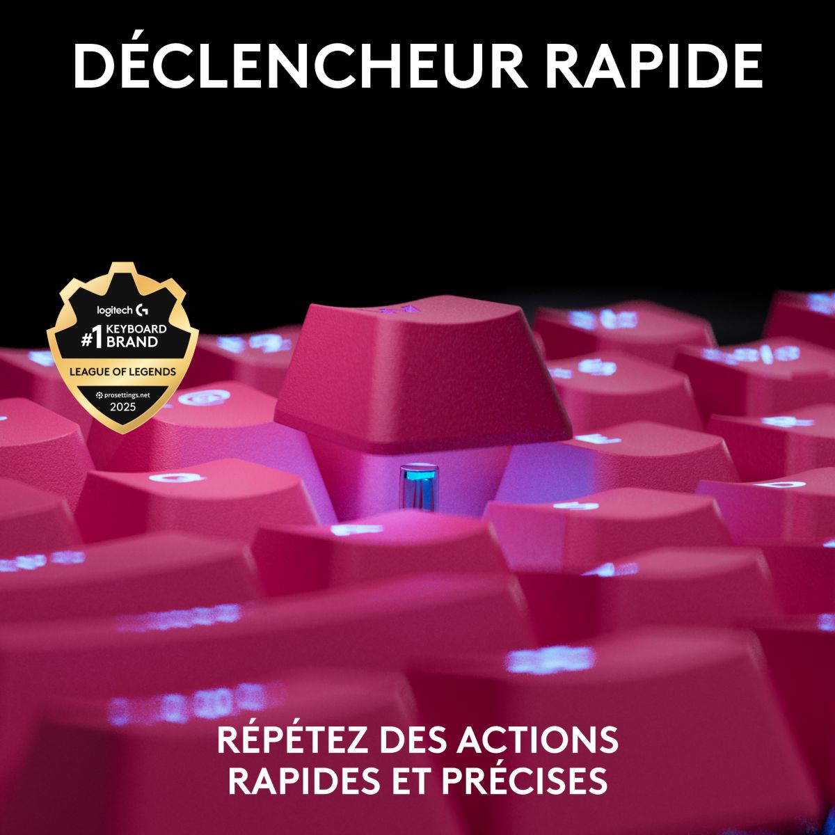 Clavier gamer G Pro X TKL Rapid Magenta couleur unique, LOGITECH
