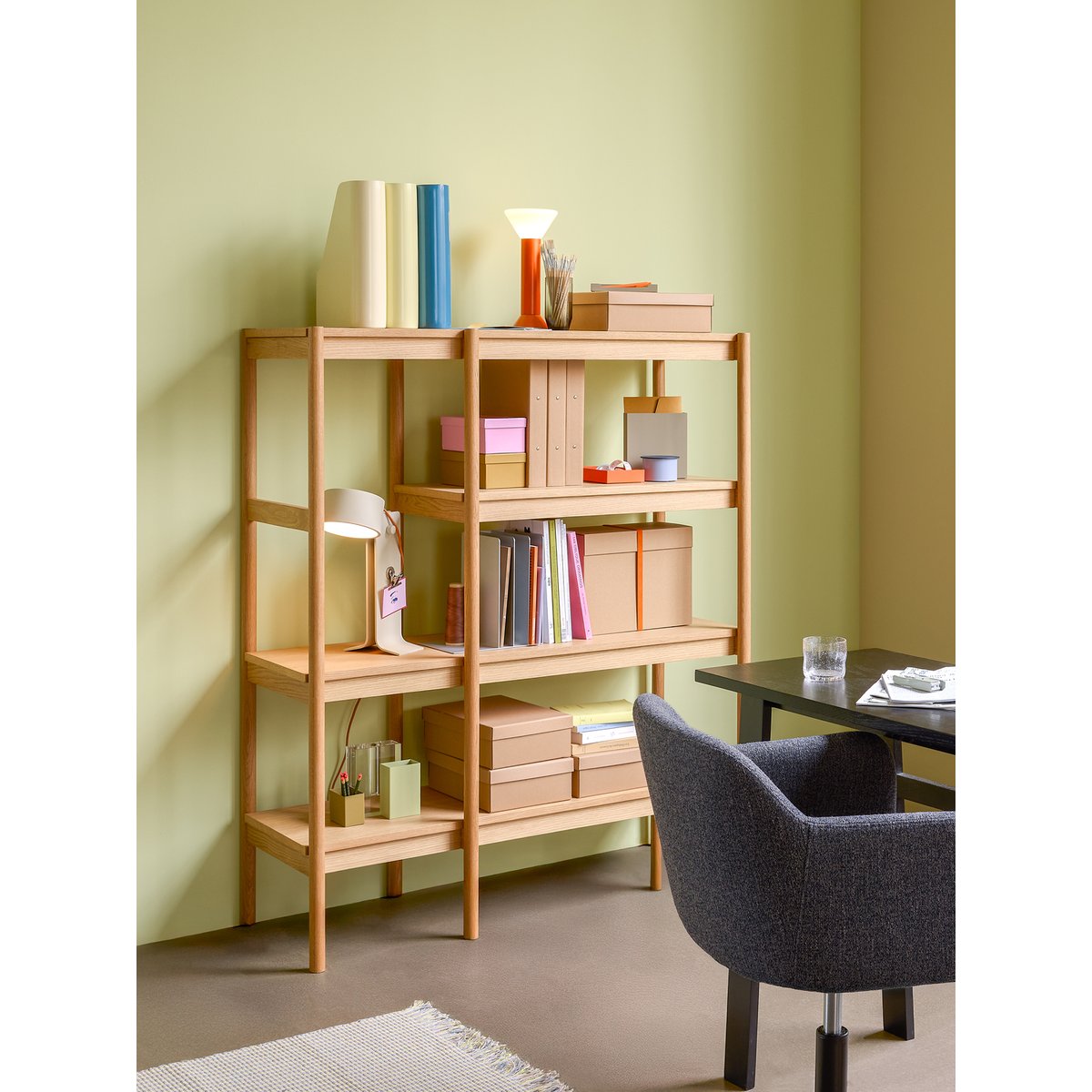 Boîtes de rangement en carton STOREIT naturel, HUBSCH
