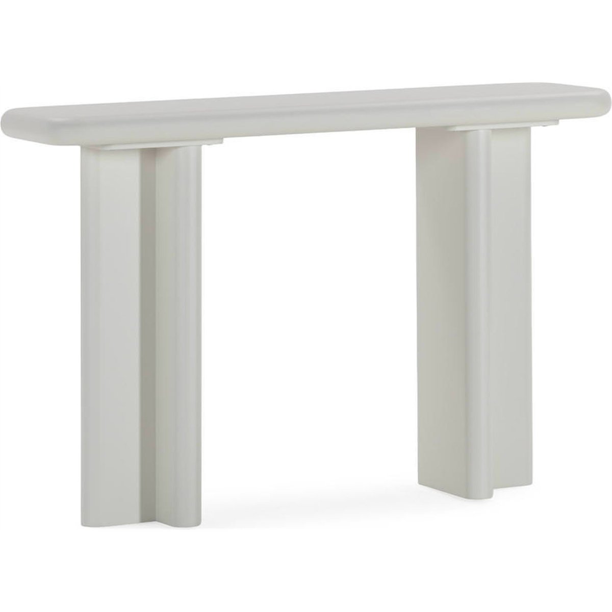 Console contemporaine en bois blanc brillant, RECOLLECTION